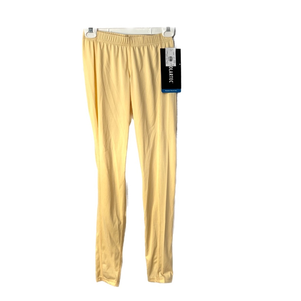 New MEC POLARTEC Power Dry SKWT Long Johns Bottoms Size S Lightweight Yellow NWT